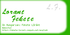 lorant fekete business card