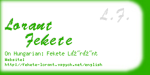lorant fekete business card